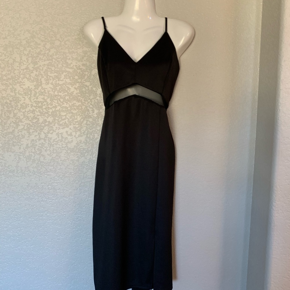 Charlotte Russe black sheer waist dress
